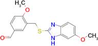 4-methoxy-3-{[(5-methoxy-1H-benzimidazol-2-yl)thio]methyl}benzaldehyde