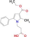 3-[3-(ethoxycarbonyl)-2-methyl-5-phenyl-1H-pyrrol-1-yl]propanoic acid