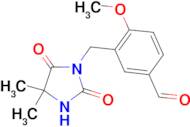 3-[(4,4-dimethyl-2,5-dioxoimidazolidin-1-yl)methyl]-4-methoxybenzaldehyde