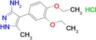 4-(3,4-diethoxyphenyl)-3-methyl-1H-pyrazol-5-amine hydrochloride