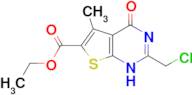 ethyl 2-(chloromethyl)-5-methyl-4-oxo-3,4-dihydrothieno[2,3-d]pyrimidine-6-carboxylate