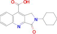 2-cyclohexyl-3-oxo-2,3-dihydro-1H-pyrrolo[3,4-b]quinoline-9-carboxylic acid