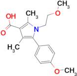 1-(2-methoxyethyl)-5-(4-methoxyphenyl)-2,4-dimethyl-1H-pyrrole-3-carboxylic acid