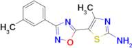 4-methyl-5-[3-(3-methylphenyl)-1,2,4-oxadiazol-5-yl]-1,3-thiazol-2-amine