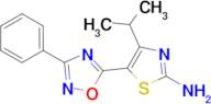 4-isopropyl-5-(3-phenyl-1,2,4-oxadiazol-5-yl)-1,3-thiazol-2-amine