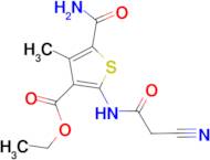 ethyl 5-(aminocarbonyl)-2-[(cyanoacetyl)amino]-4-methylthiophene-3-carboxylate