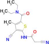 4-cyano-5-[(cyanoacetyl)amino]-N,N-diethyl-3-methylthiophene-2-carboxamide