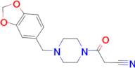 3-[4-(1,3-benzodioxol-5-ylmethyl)piperazin-1-yl]-3-oxopropanenitrile