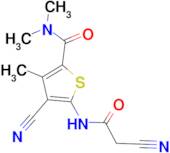 4-cyano-5-[(cyanoacetyl)amino]-N,N,3-trimethylthiophene-2-carboxamide