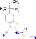 2-cyano-N-[3-cyano-6-(1,1-dimethylpropyl)-4,5,6,7-tetrahydro-1-benzothien-2-yl]acetamide