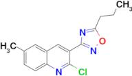 2-chloro-6-methyl-3-(5-propyl-1,2,4-oxadiazol-3-yl)quinoline