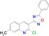2-chloro-7-methyl-3-(5-phenyl-1,2,4-oxadiazol-3-yl)quinoline