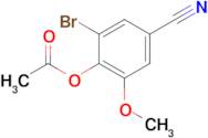 2-bromo-4-cyano-6-methoxyphenyl acetate