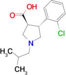 (3S,4R)-4-(2-chlorophenyl)-1-isobutylpyrrolidine-3-carboxylic acid