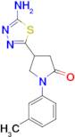 4-(5-amino-1,3,4-thiadiazol-2-yl)-1-(3-methylphenyl)pyrrolidin-2-one