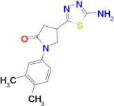 4-(5-amino-1,3,4-thiadiazol-2-yl)-1-(3,4-dimethylphenyl)pyrrolidin-2-one