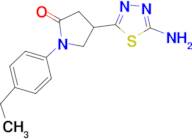 4-(5-amino-1,3,4-thiadiazol-2-yl)-1-(4-ethylphenyl)pyrrolidin-2-one