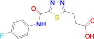3-(5-{[(4-fluorophenyl)amino]carbonyl}-1,3,4-thiadiazol-2-yl)propanoic acid