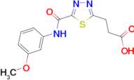 3-(5-{[(3-methoxyphenyl)amino]carbonyl}-1,3,4-thiadiazol-2-yl)propanoic acid