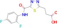 3-(5-{[(2,4-difluorophenyl)amino]carbonyl}-1,3,4-thiadiazol-2-yl)propanoic acid