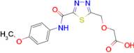 [(5-{[(4-methoxyphenyl)amino]carbonyl}-1,3,4-thiadiazol-2-yl)methoxy]acetic acid