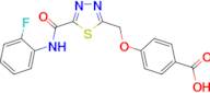 4-[(5-{[(2-fluorophenyl)amino]carbonyl}-1,3,4-thiadiazol-2-yl)methoxy]benzoic acid