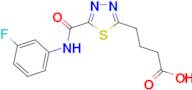 4-(5-{[(3-fluorophenyl)amino]carbonyl}-1,3,4-thiadiazol-2-yl)butanoic acid