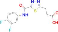 3-(5-{[(3,4-difluorophenyl)amino]carbonyl}-1,3,4-thiadiazol-2-yl)propanoic acid