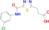 3-(5-{[(3-chlorophenyl)amino]carbonyl}-1,3,4-thiadiazol-2-yl)propanoic acid