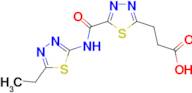 3-(5-{[(5-ethyl-1,3,4-thiadiazol-2-yl)amino]carbonyl}-1,3,4-thiadiazol-2-yl)propanoic acid