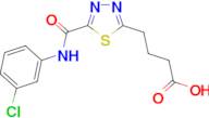 4-(5-{[(3-chlorophenyl)amino]carbonyl}-1,3,4-thiadiazol-2-yl)butanoic acid