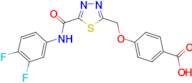 4-[(5-{[(3,4-difluorophenyl)amino]carbonyl}-1,3,4-thiadiazol-2-yl)methoxy]benzoic acid