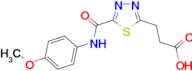 3-(5-{[(4-methoxyphenyl)amino]carbonyl}-1,3,4-thiadiazol-2-yl)propanoic acid