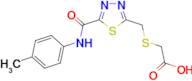 {[(5-{[(4-methylphenyl)amino]carbonyl}-1,3,4-thiadiazol-2-yl)methyl]thio}acetic acid