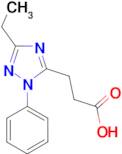 3-(3-ethyl-1-phenyl-1H-1,2,4-triazol-5-yl)propanoic acid