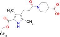 1-{3-[5-(ethoxycarbonyl)-2,4-dimethyl-1H-pyrrol-3-yl]propanoyl}piperidine-4-carboxylic acid