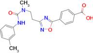 4-{3-[2-(methyl{[(3-methylphenyl)amino]carbonyl}amino)ethyl]-1,2,4-oxadiazol-5-yl}benzoic acid