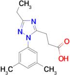 3-[1-(3,5-dimethylphenyl)-3-ethyl-1H-1,2,4-triazol-5-yl]propanoic acid