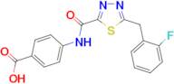 4-({[5-(2-fluorobenzyl)-1,3,4-thiadiazol-2-yl]carbonyl}amino)benzoic acid