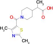2-{1-[(2,4-dimethyl-1,3-thiazol-5-yl)carbonyl]piperidin-4-yl}propanoic acid