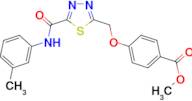 methyl 4-[(5-{[(3-methylphenyl)amino]carbonyl}-1,3,4-thiadiazol-2-yl)methoxy]benzoate