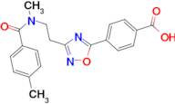 4-(3-{2-[methyl(4-methylbenzoyl)amino]ethyl}-1,2,4-oxadiazol-5-yl)benzoic acid