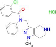 2-chloro-N-[(1-methyl-4,5,6,7-tetrahydro-1H-pyrazolo[4,3-c]pyridin-3-yl)methyl]-N-phenylbenzamide …