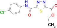 ethyl 5-{[(4-chlorophenyl)amino]carbonyl}-1,3,4-thiadiazole-2-carboxylate