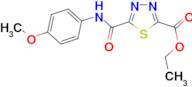 ethyl 5-{[(4-methoxyphenyl)amino]carbonyl}-1,3,4-thiadiazole-2-carboxylate