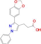 3-[3-(1,3-benzodioxol-5-yl)-1-phenyl-1H-pyrazol-4-yl]propanoic acid