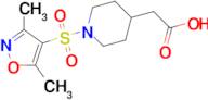 {1-[(3,5-dimethylisoxazol-4-yl)sulfonyl]piperidin-4-yl}acetic acid