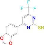 4-(1,3-benzodioxol-5-yl)-6-(trifluoromethyl)pyrimidine-2-thiol