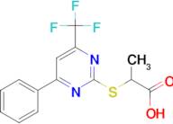 2-{[4-phenyl-6-(trifluoromethyl)pyrimidin-2-yl]thio}propanoic acid