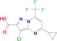 3-chloro-5-cyclopropyl-7-(trifluoromethyl)pyrazolo[1,5-a]pyrimidine-2-carboxylic acid